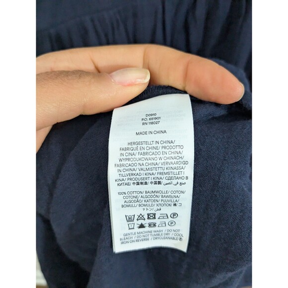 New Boden Eve Double Cloth Navy Cotton Pockets Layered Midi Dress Sz 20-22 - Picture 8 of 9